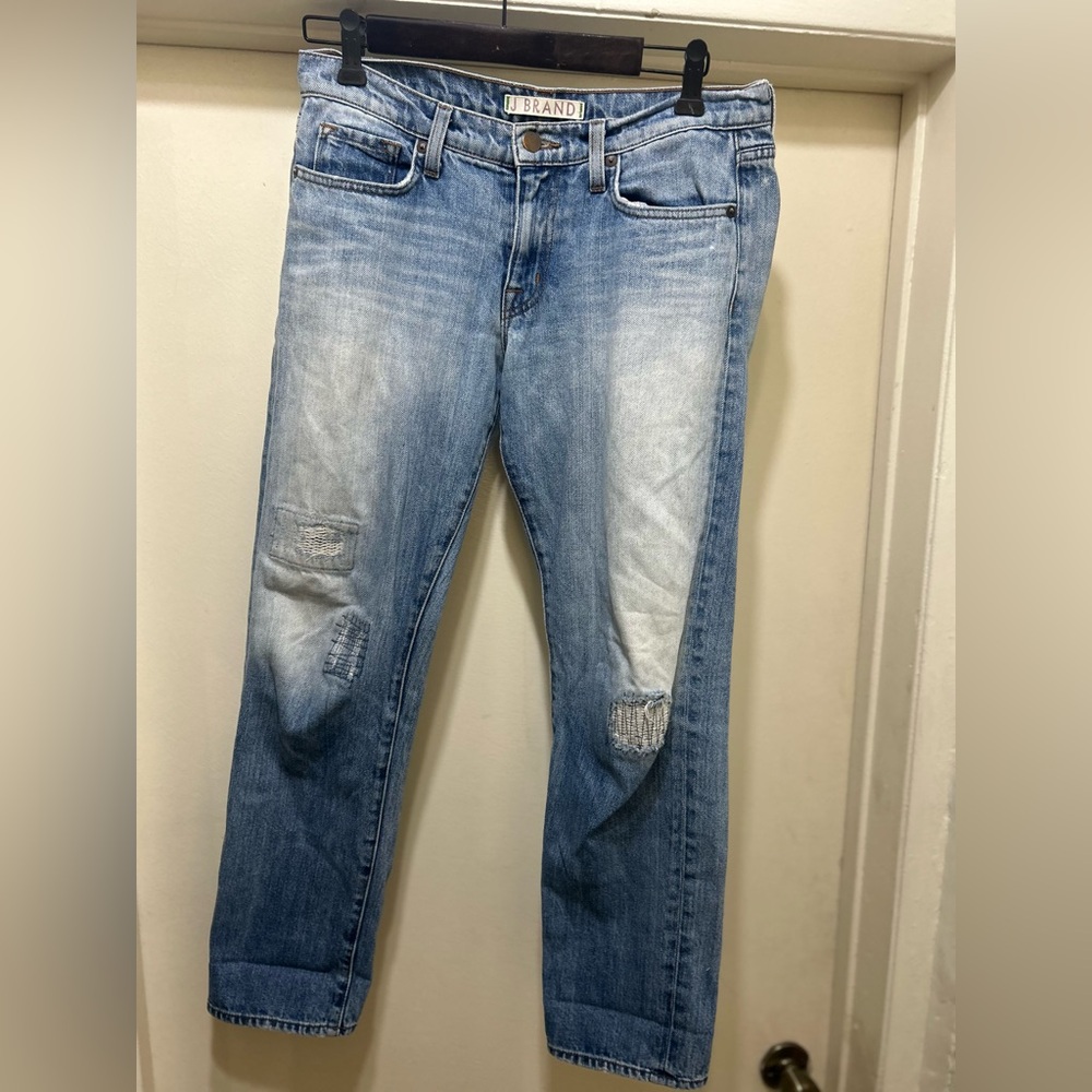 J Brand Womens Jeans Size 25 Slouchy Boyfriend Vida Patchwork Blue
